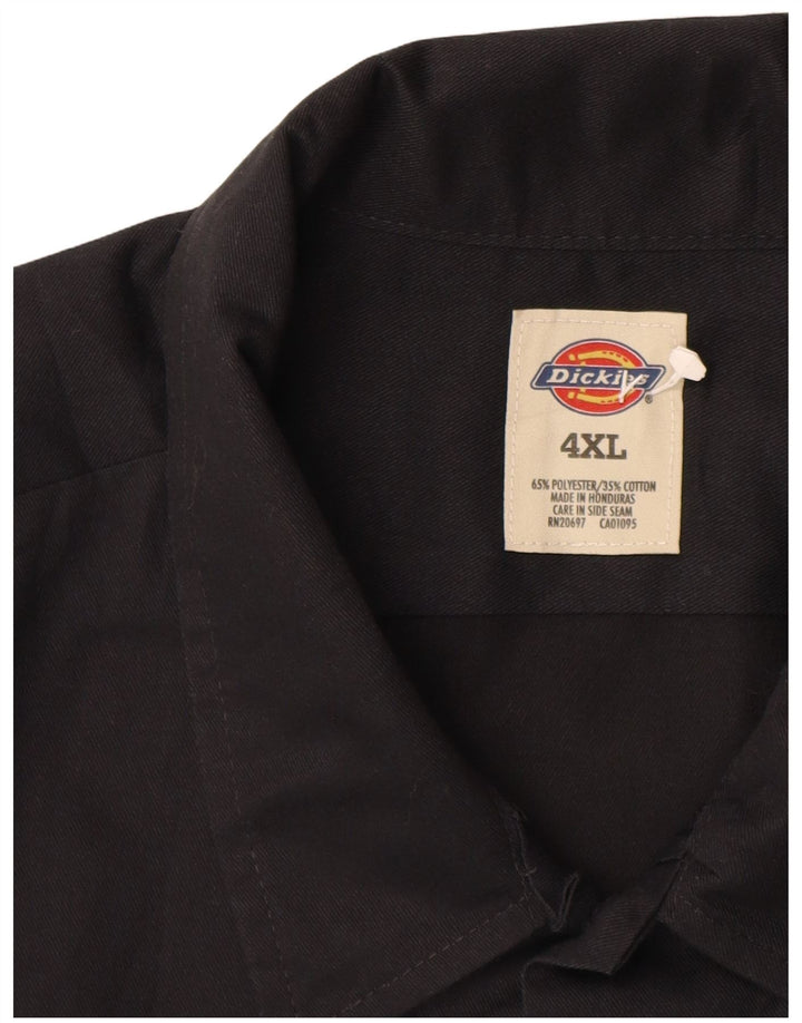 DICKIES Kortærmet herreskjorte 4XL sort polyester
