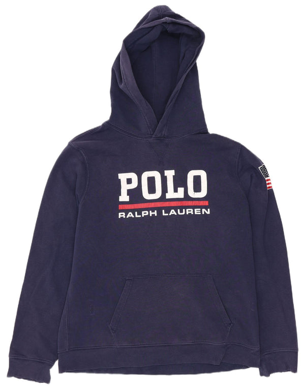 Polo Ralph Lauren Grafisk hættetrøje til drenge 15-16 år XL Marineblå