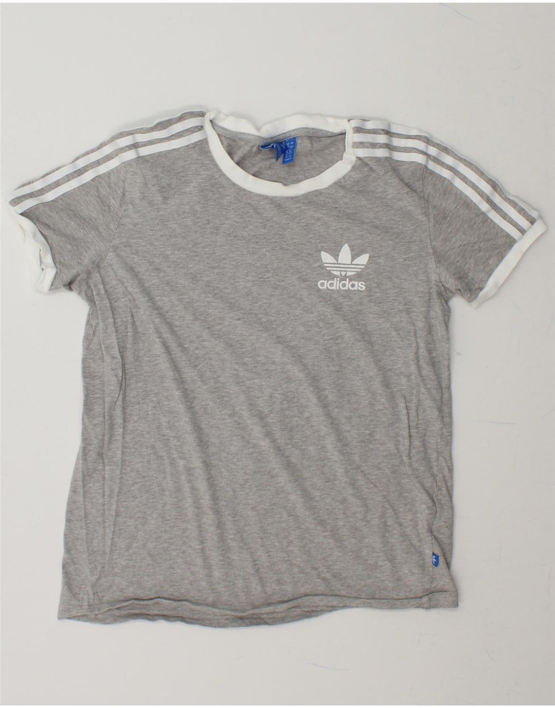 ADIDAS Womens T-Shirt Top UK 8 Small  Grey Cotton Vintage Adidas and Second-Hand Adidas from Messina Hembry 