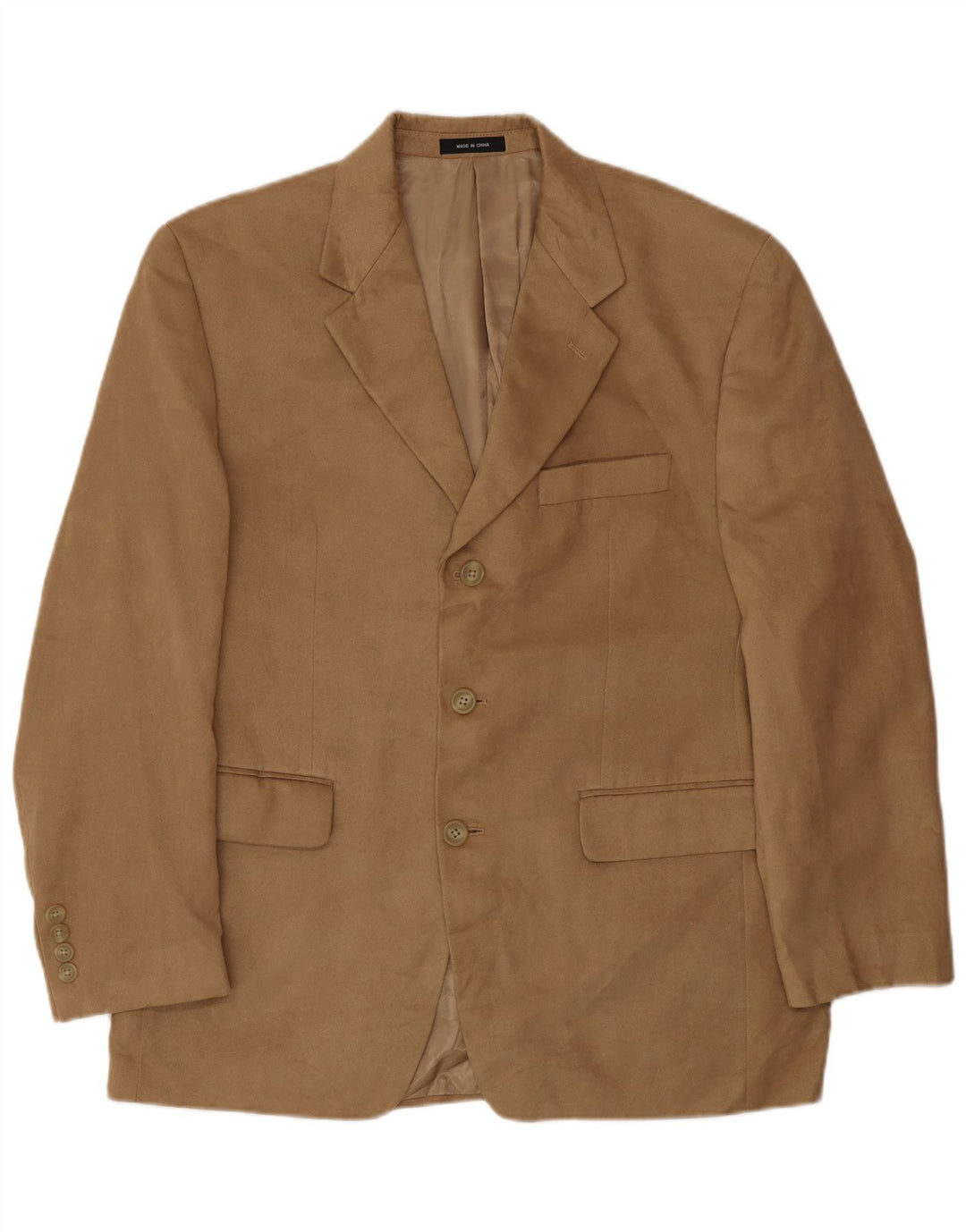 Chaps Herre 3-knaps blazerjakke UK 38 Medium Beige Polyester