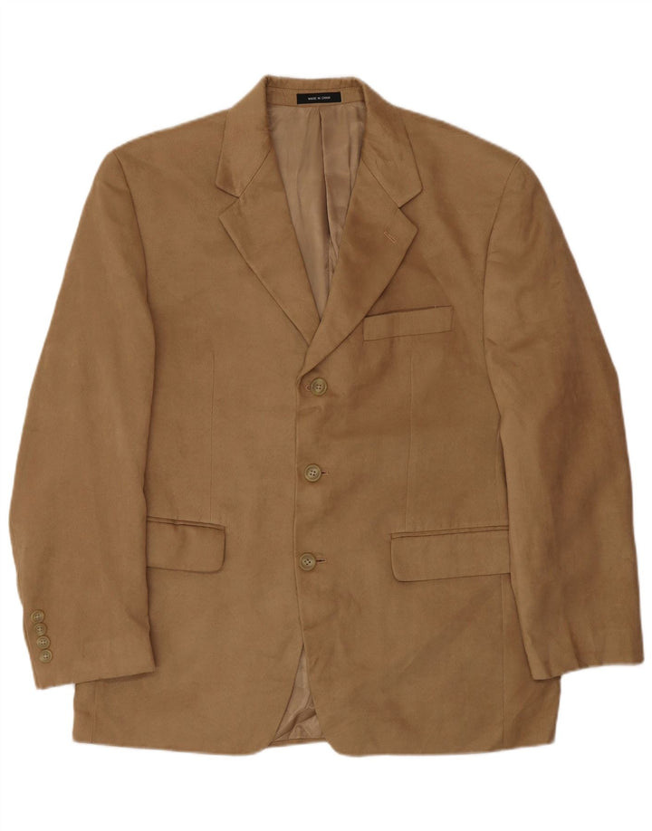 Chaps Herre 3-knaps blazerjakke UK 38 Medium Beige Polyester