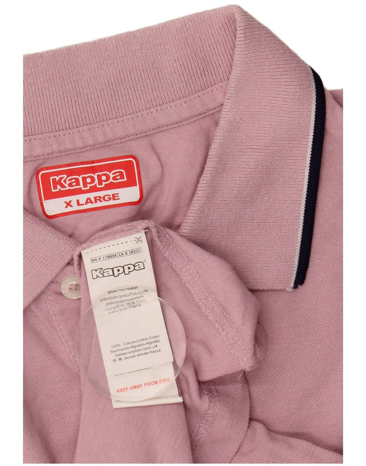 Kappa herre poloshirt XL Pink bomuld