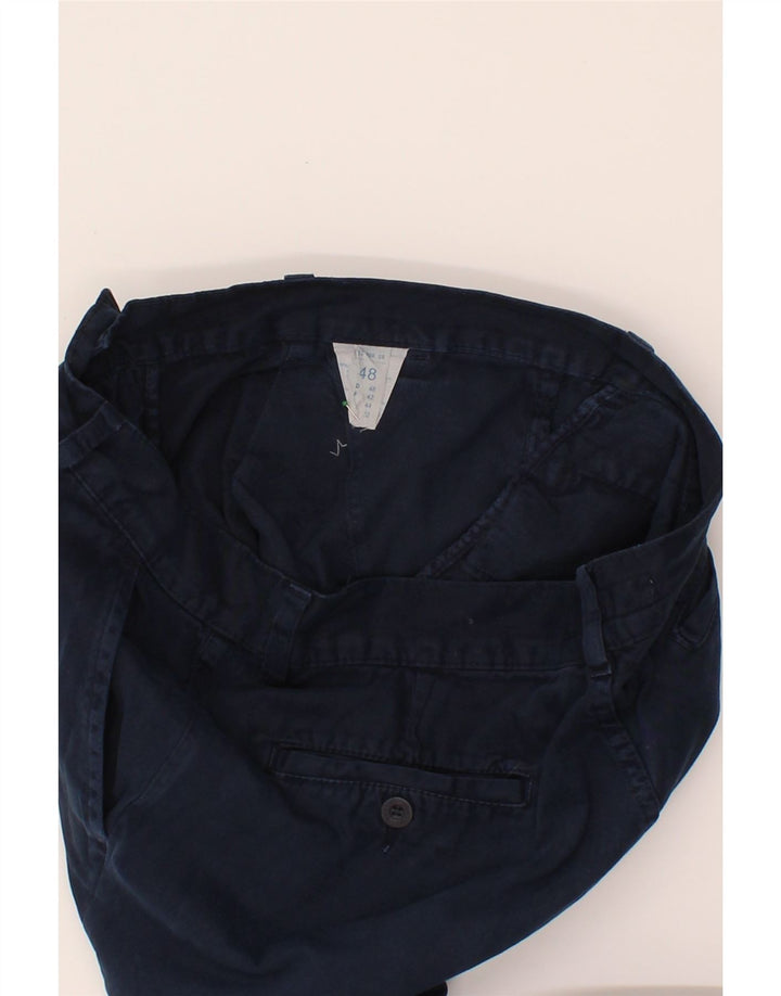 SERGIO TACCHINI Mens Chino Trousers IT 48 Medium W32 L31 Navy Blue Vintage Sergio Tacchini and Second-Hand Sergio Tacchini from Messina Hembry 