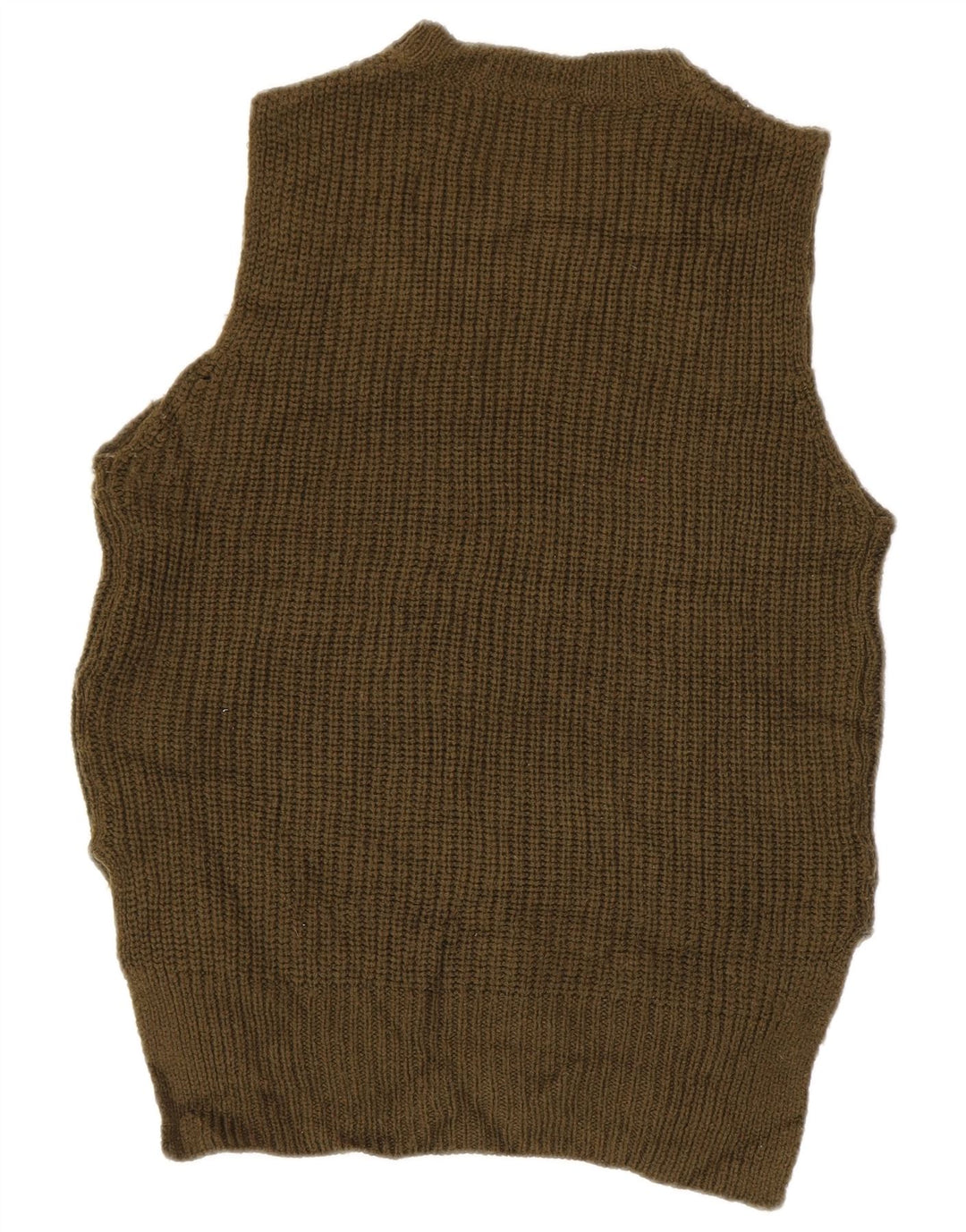 Marks & Spencer Dame Vest Tank Top UK 10 Small Khaki Acrylic