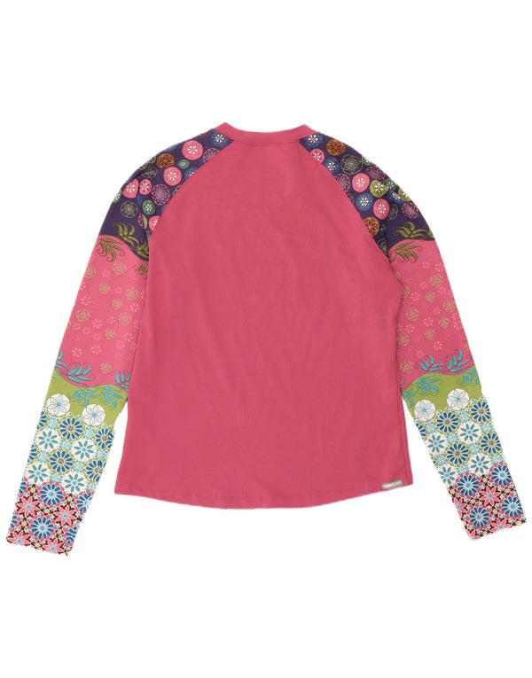 The North Face Kvinders Grafisk Top Langærmet UK 14 Large Pink Floral