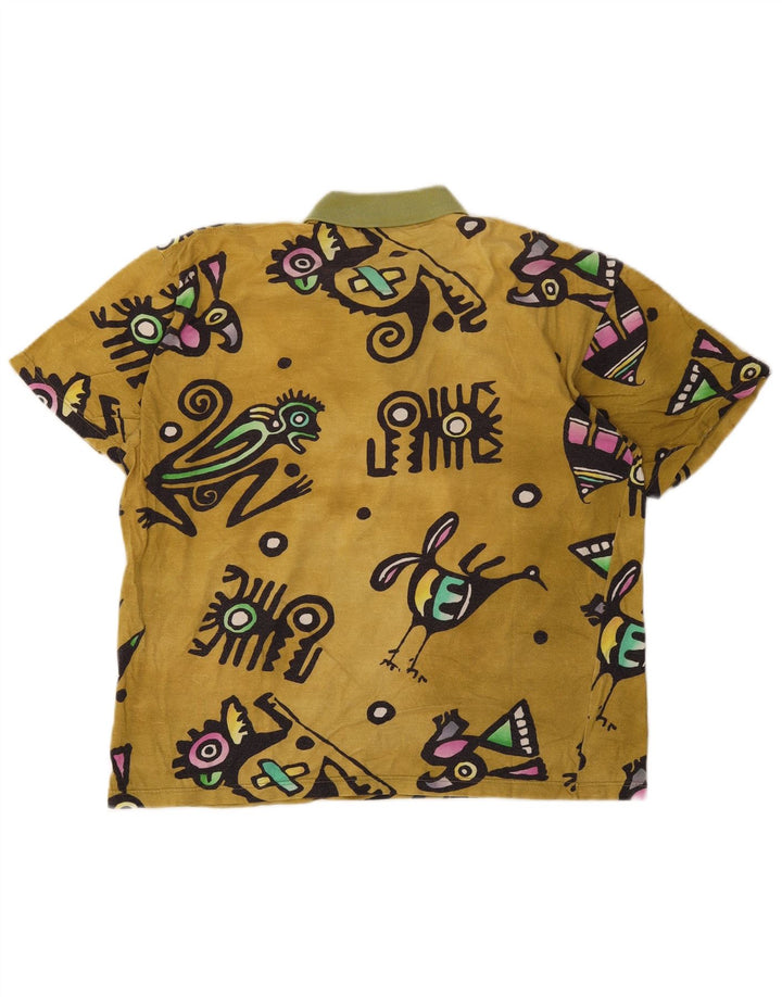 gio ferrari Poloshirt til mænd Medium Gul Geometrisk