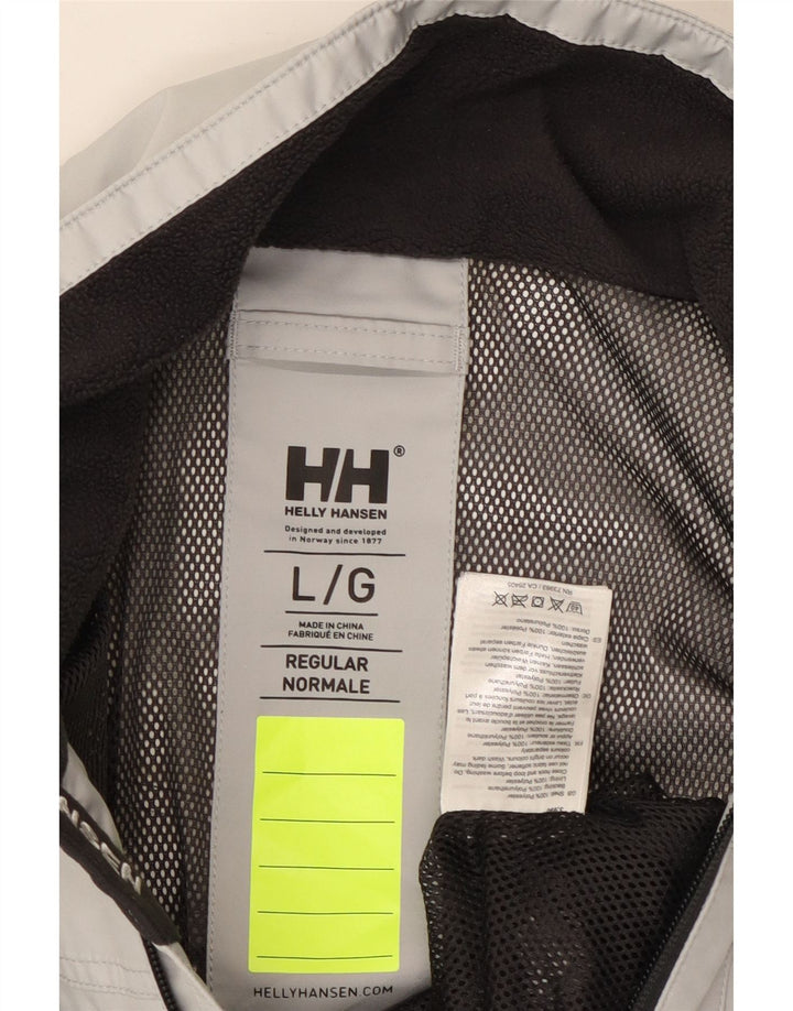 Helly Hansen Herre Grafisk Regnjakke UK 40 Stor Grå Polyester