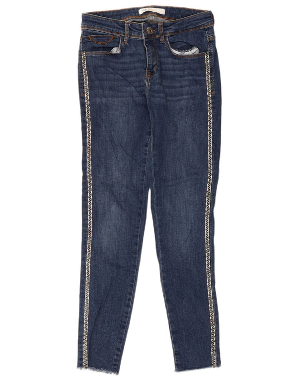 Zara Dame Skinny Jeans EU 36 XS W26 L26 Blå