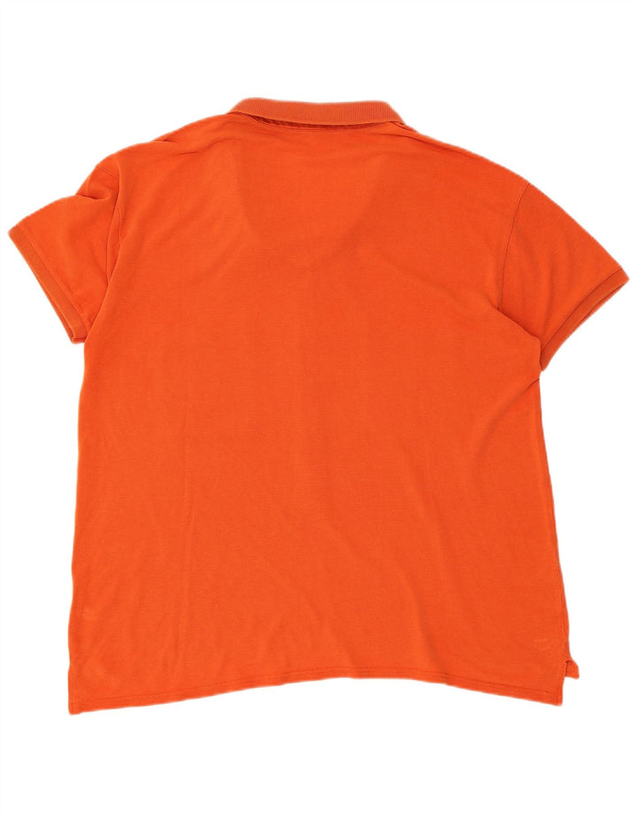 Lacoste Dame Polo Shirt Str. 46 XL Orange Lyocell