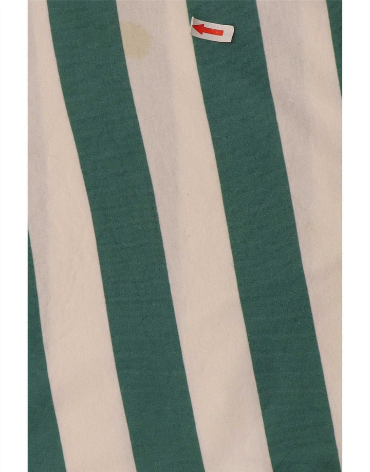 J. Crew Herre T-Shirt Top Stor Grøn Stribet Bomuld
