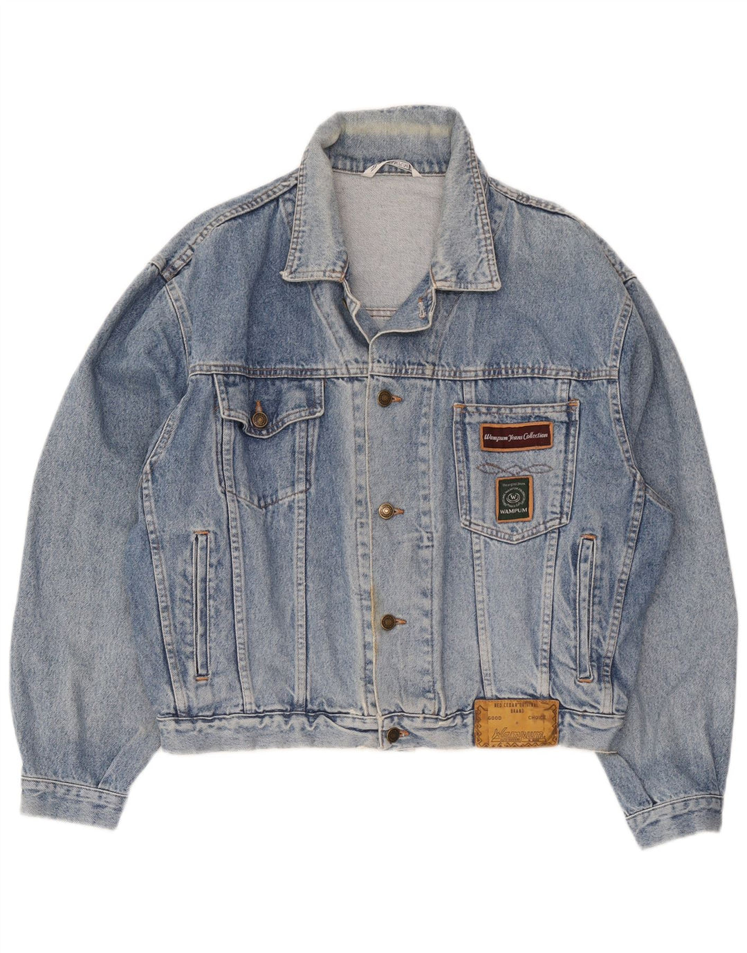 Wampum Dame denimjakke UK 16 Large Blue