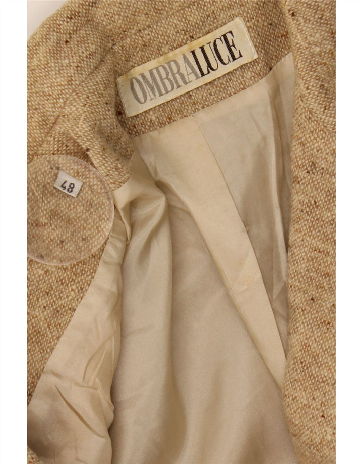 Ombraluce Dame 3-knaps blazerjakke IT 48 XL Beige Flecked