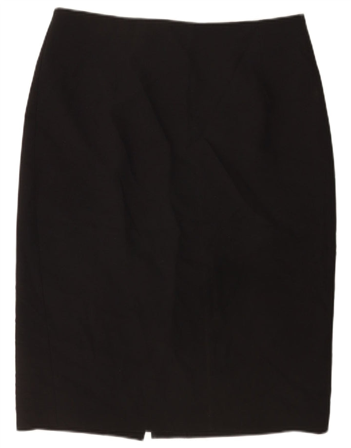 Marks & Spencer Womens Pencil Skirt UK 14 Large W32 Black Polyester