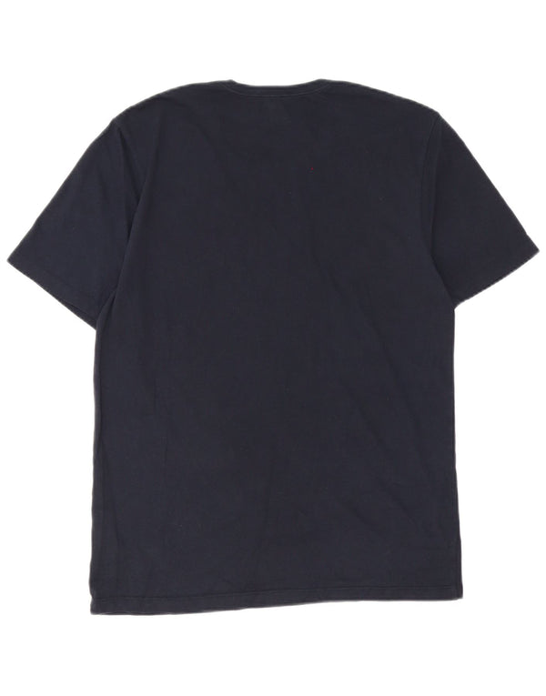 Hugo Boss Herre T-Shirt Top Medium Marineblå Bomuld