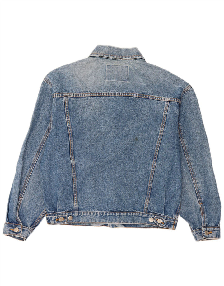 Vintage denimjakke til mænd UK 36 Lille blå bomuld