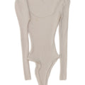 ZARA langærmet bodysuit til kvinder UK 8 Small White