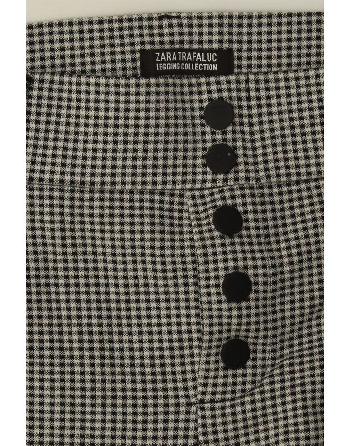ZARA Womens Legging Casual Trousers W28 L28 Black Houndstooth Vintage Zara and Second-Hand Zara from Messina Hembry 