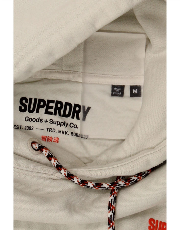 Superdry Grafisk hættetrøje til mænd Medium hvid bomuld