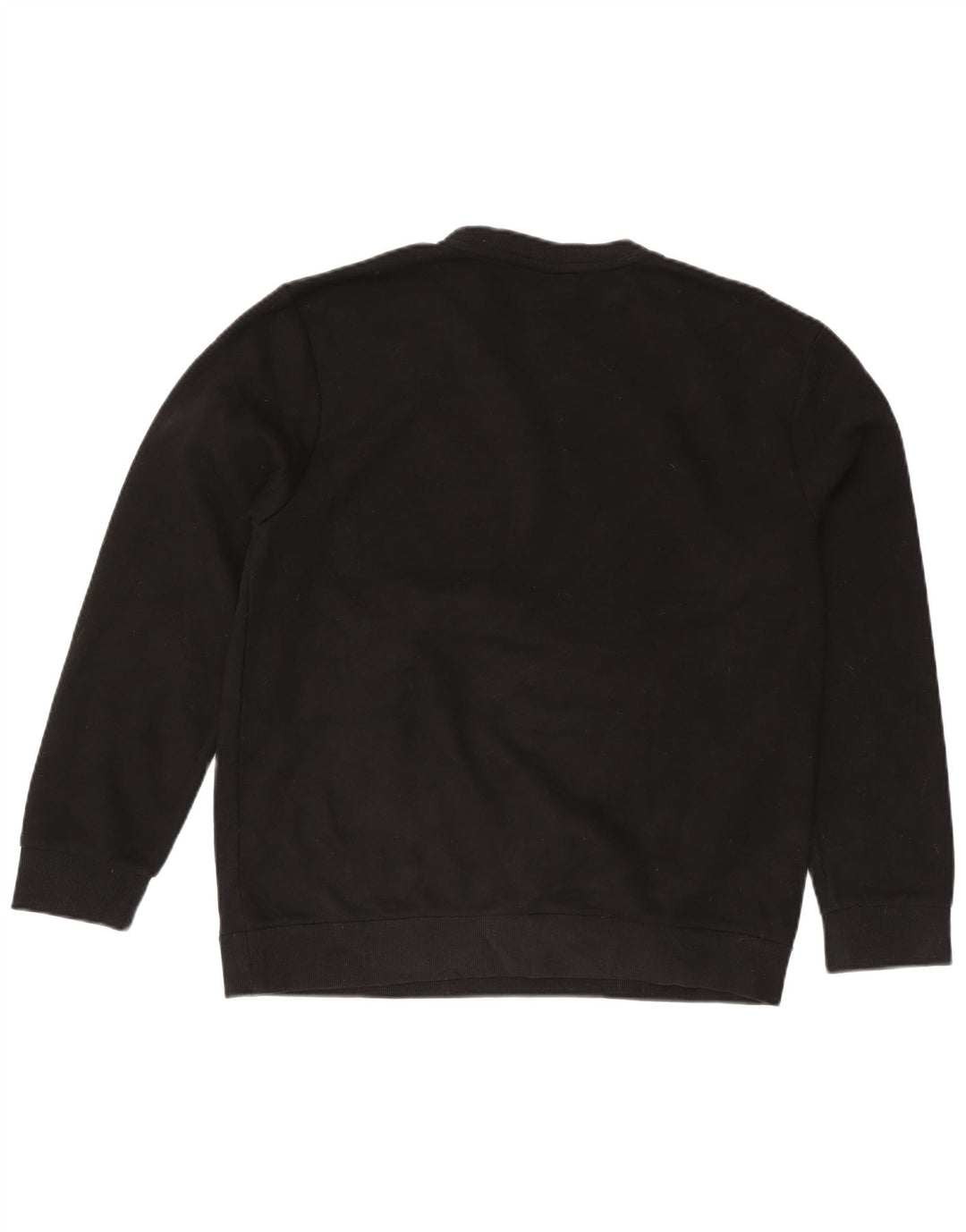 FILA Dame Loose Fit Grafisk Sweatshirt Jumper UK 16 Stor sort bomuld