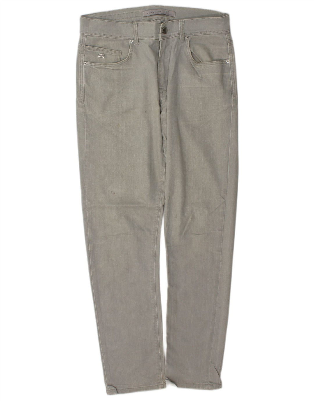 Zara Herre Slim Jeans EU 40 Medium W31 L30 Grå Bomuld