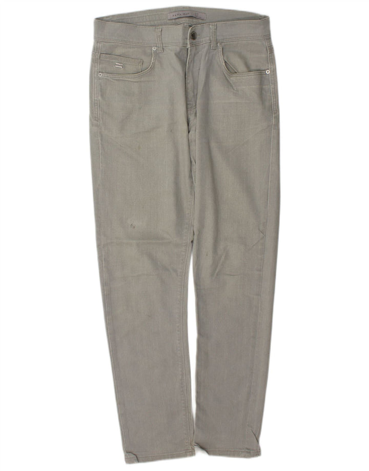 Zara Herre Slim Jeans EU 40 Medium W31 L30 Grå Bomuld