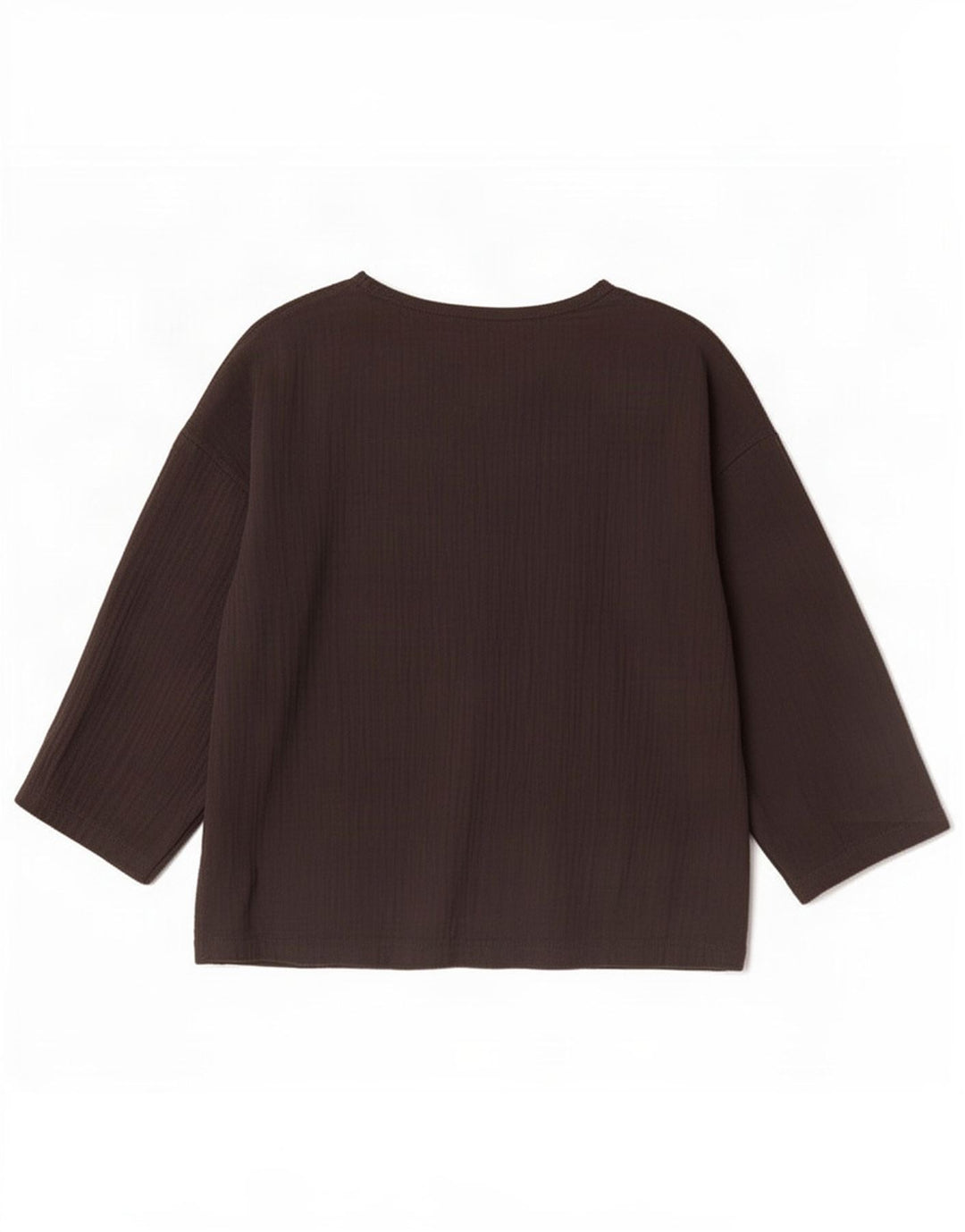 Zara Dame 3/4 ærmet oversize bluse Top UK 12 Medium Sort