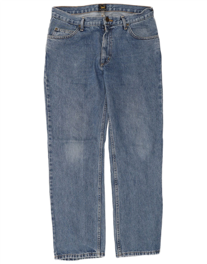 LEE Mens Brooklyn Comfort Straight Jeans W32 L30 Blå Bomuld