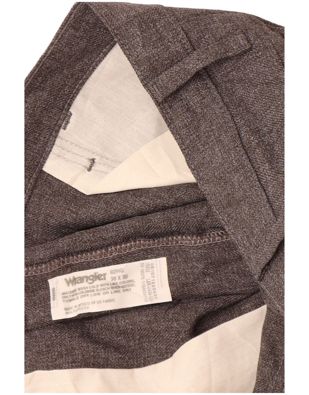 Wrangler Straight Casual Bukser til mænd W38 L30 Grå Polyester