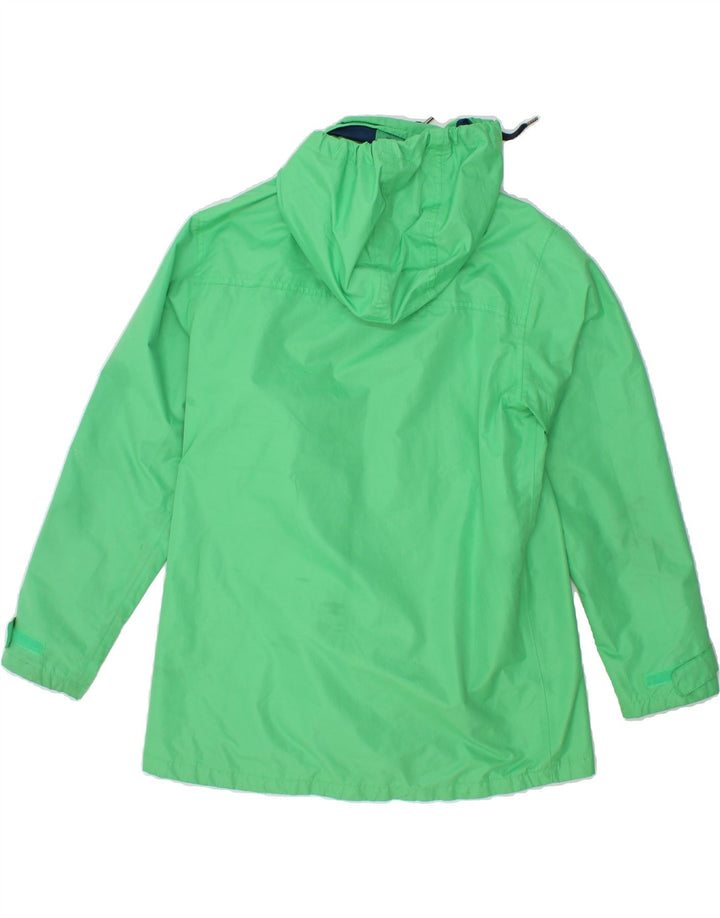 VINTAGE Womens Hooded Rain Jacket UK 14 Large  Green Polyester Vintage Vintage and Second-Hand Vintage from Messina Hembry 