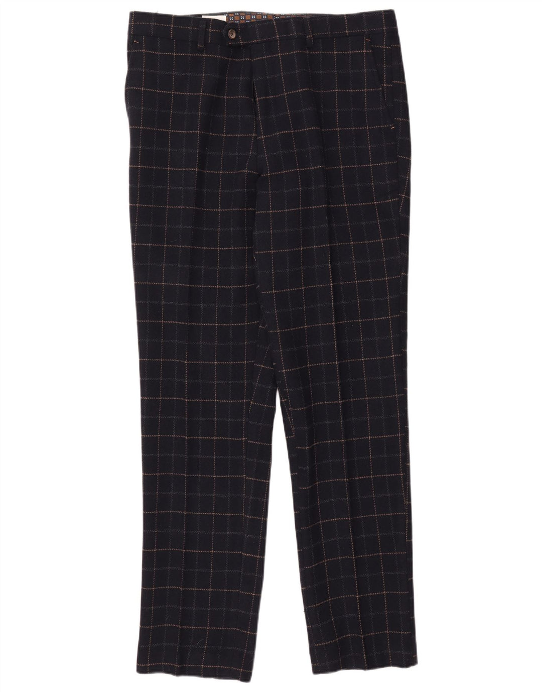 Cavani Herre 2-knap 2-delt jakkesæt UK 40 Large W38 L32 Navy Blue Check