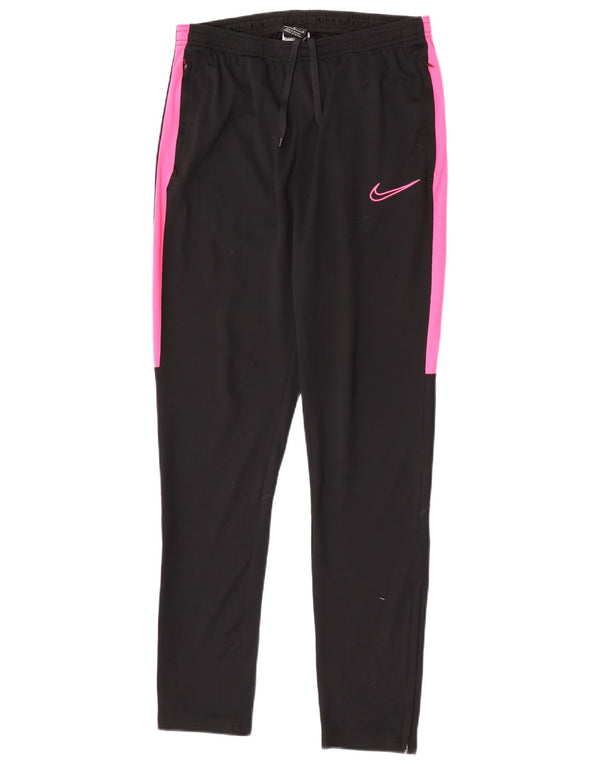 Nike Dame Dri Fit træningsdragt Bukser UK 14 Medium Sort Colourblock