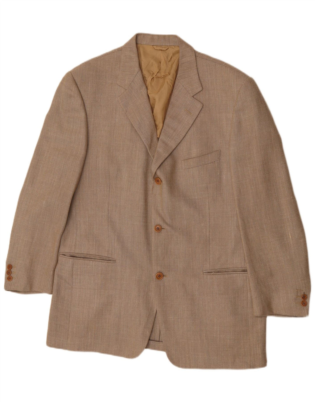 Cerruti 1881 Herre 3-knaps blazerjakke IT 54 2XL beige uld