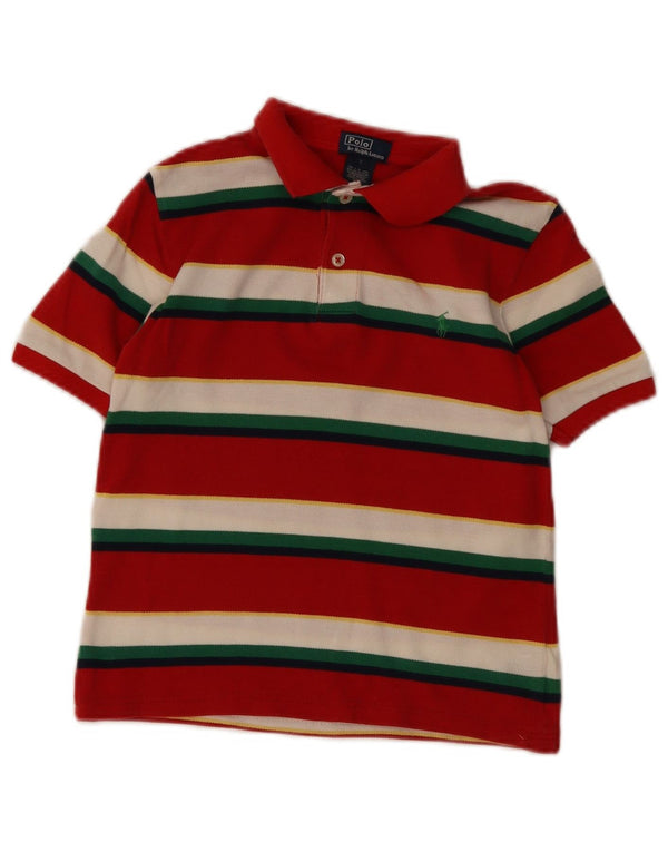 Polo Ralph Lauren drengeskjorte 6-7 år rødstribet bomuld