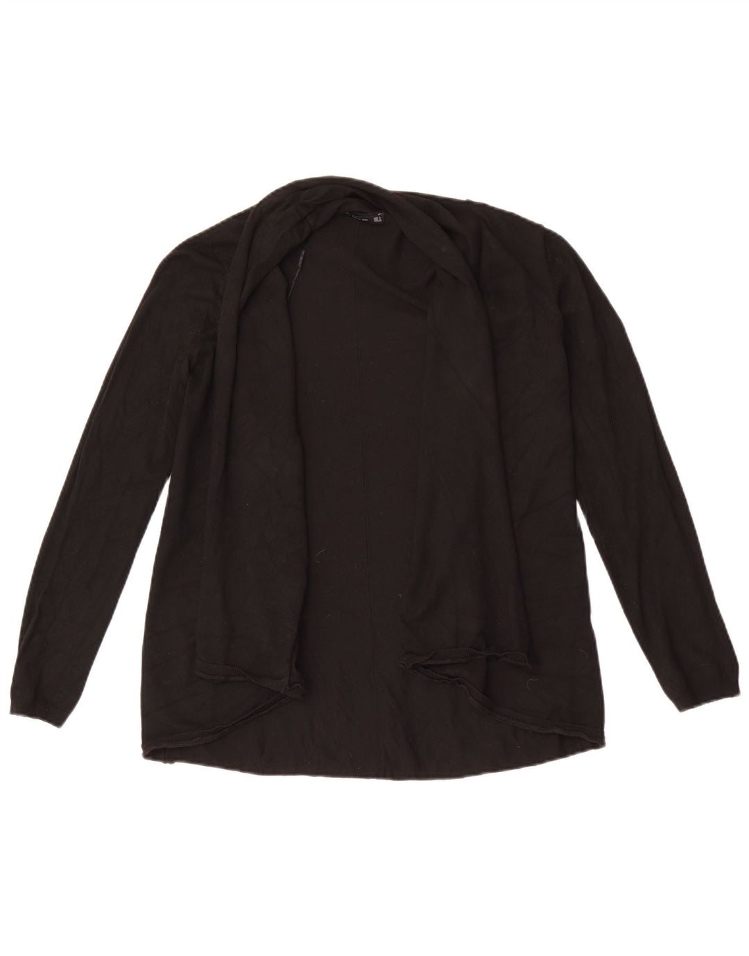 Zara Womens Open Cardigan Sweater UK 14 Large Black