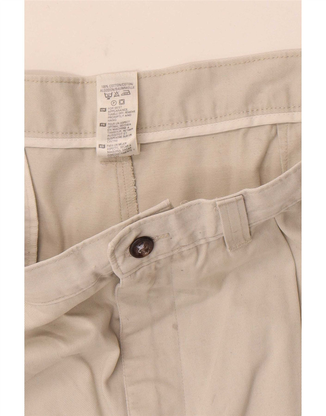 Marks & Spencer Herre Pegged Chino Shorts W36 Large Off White Bomuld