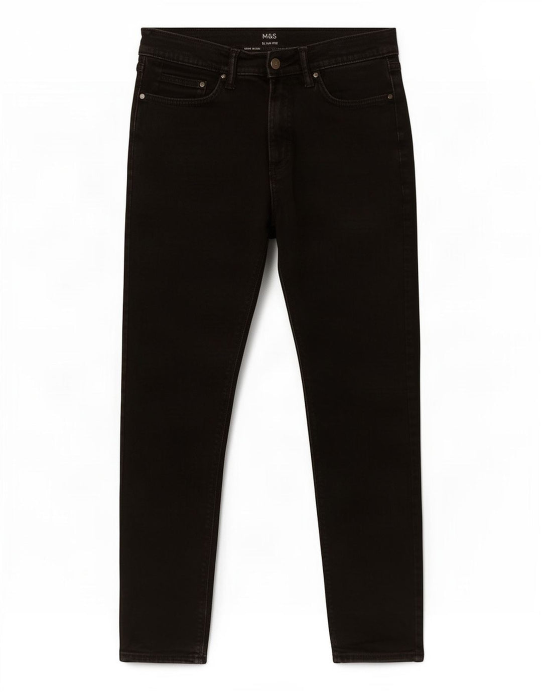 Marks & Spencer Herre Slim Jeans W30 L29 Sort Bomuld