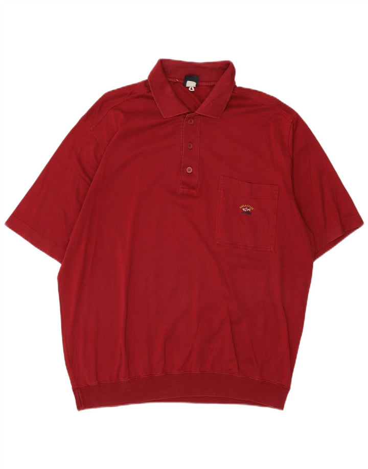 PAUL & SHARK Herre Yachting Polo Shirt Large Burgundy