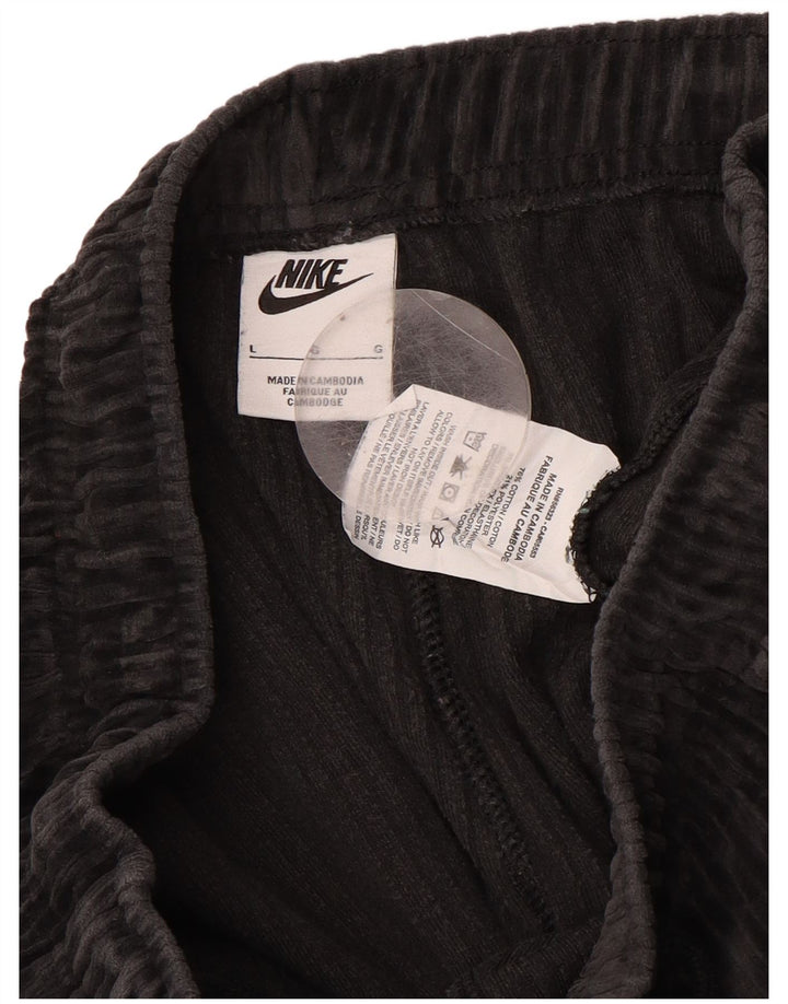 NIKE Velour træningsdragt bukser store sorte bomuld