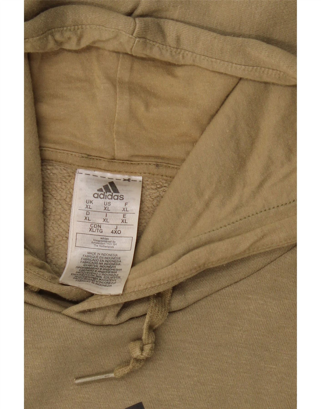 ADIDAS Grafisk hættetrøje til mænd XL Grå Colourblock Bomuld