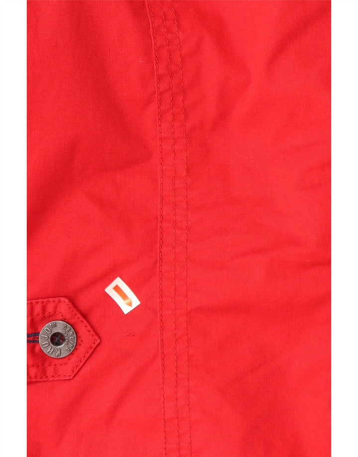 KHUJO Womens Utility Jacket UK 12 Medium Red Cotton