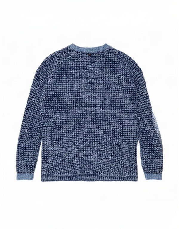 Billabong Dame Crew Neck Jumper Sweater UK 8 Small Navy Blue Flecked