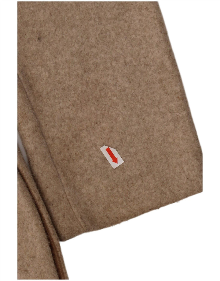 Zara Dame Overfrakke UK 16 Stor Beige Polyester