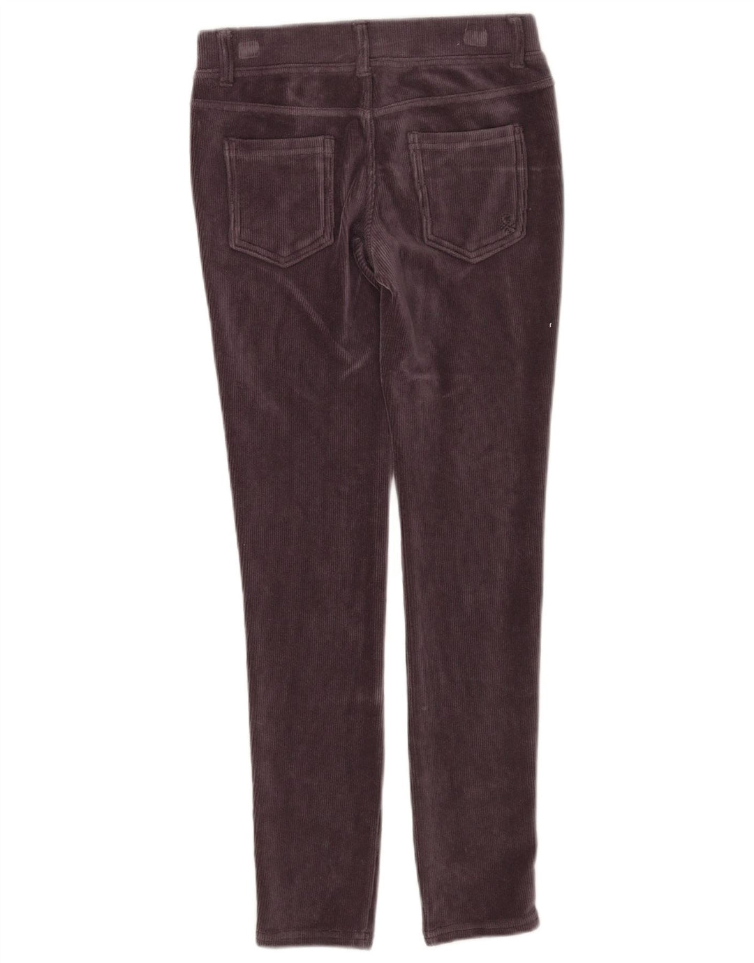 BENETTON Piger Skinny Corduroy Bukser 10-11 år XL W25 L26 Lilla
