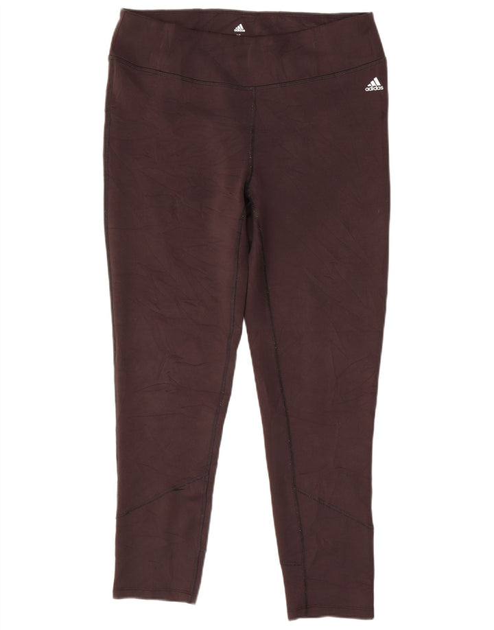 ADIDAS Womens Golf Leggings UK 18 XL Black Polyester