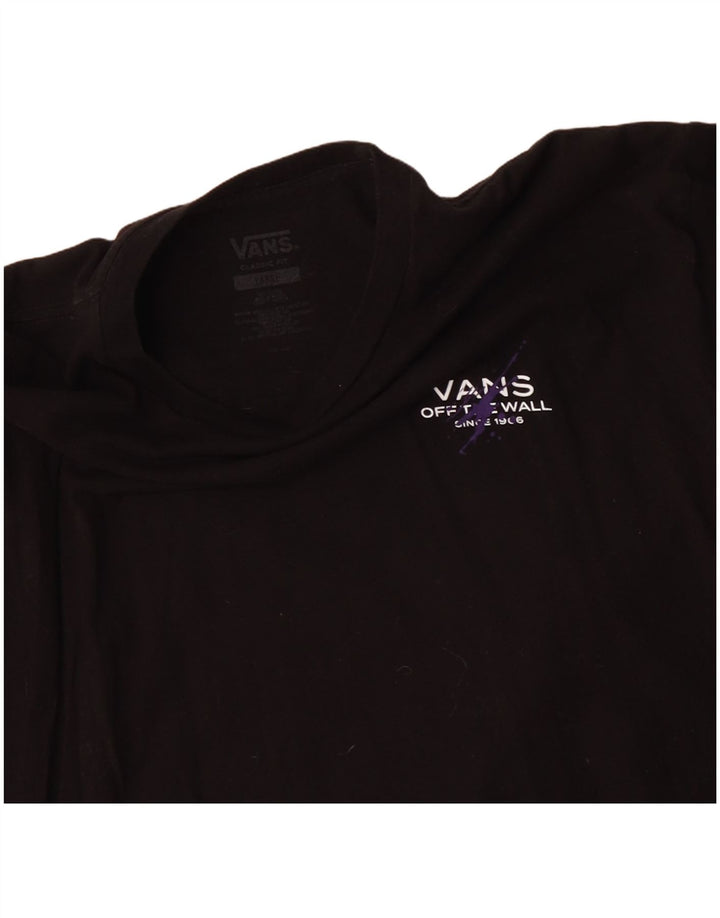 Vans Herre Off The Wall Classic Fit Grafisk Top Langærmet Stor Sort