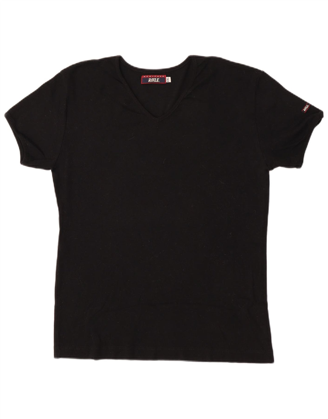 Rifle Herre T-Shirt Top 2XL Sort Bomuld