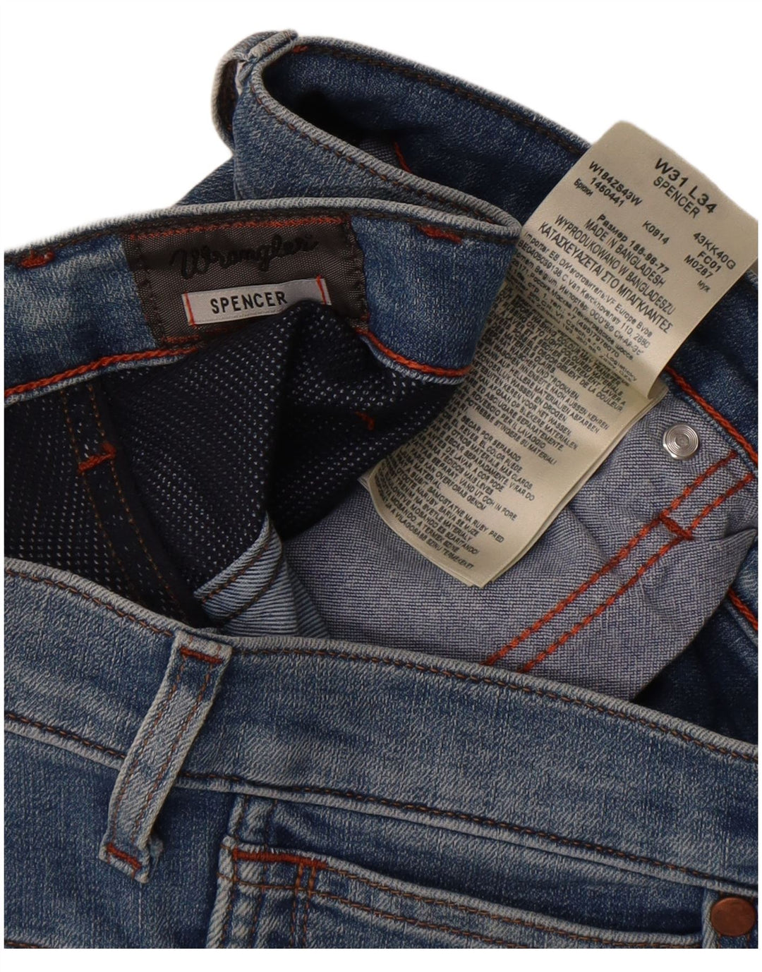 Wrangler Herre Spencer Slim Jeans W31 L30 Blå Bomuld