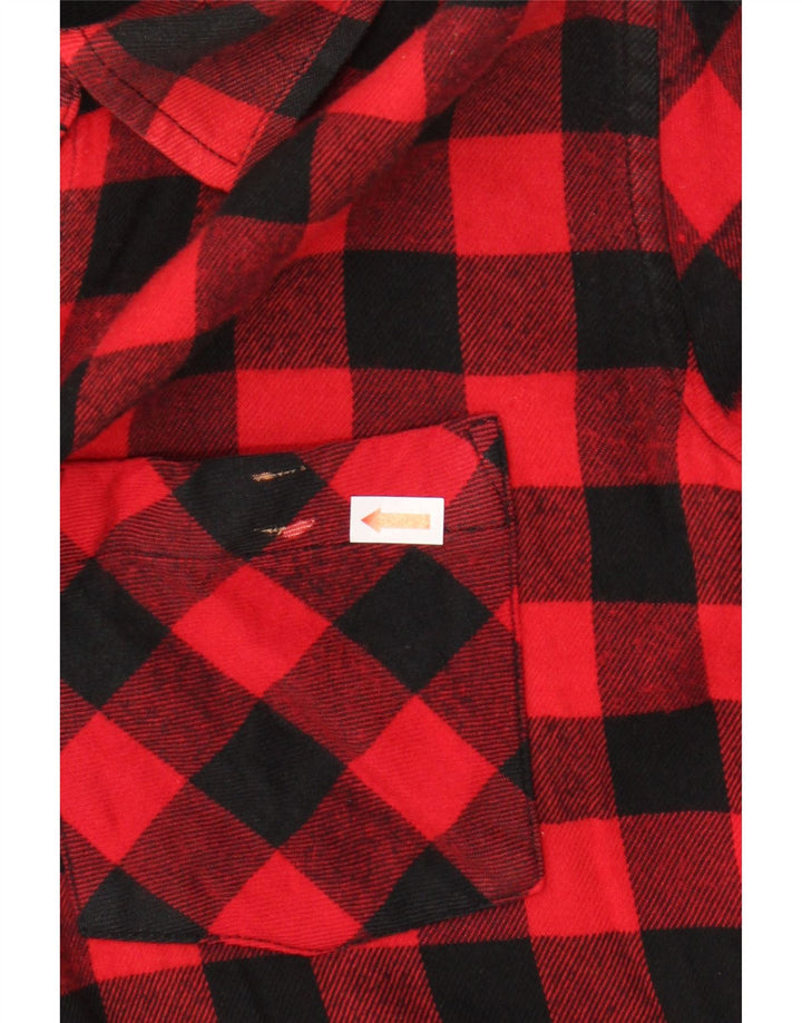 GAP Womens Flannel Shirt UK 16 Large Red Check Vintage Gap and Second-Hand Gap from Messina Hembry 