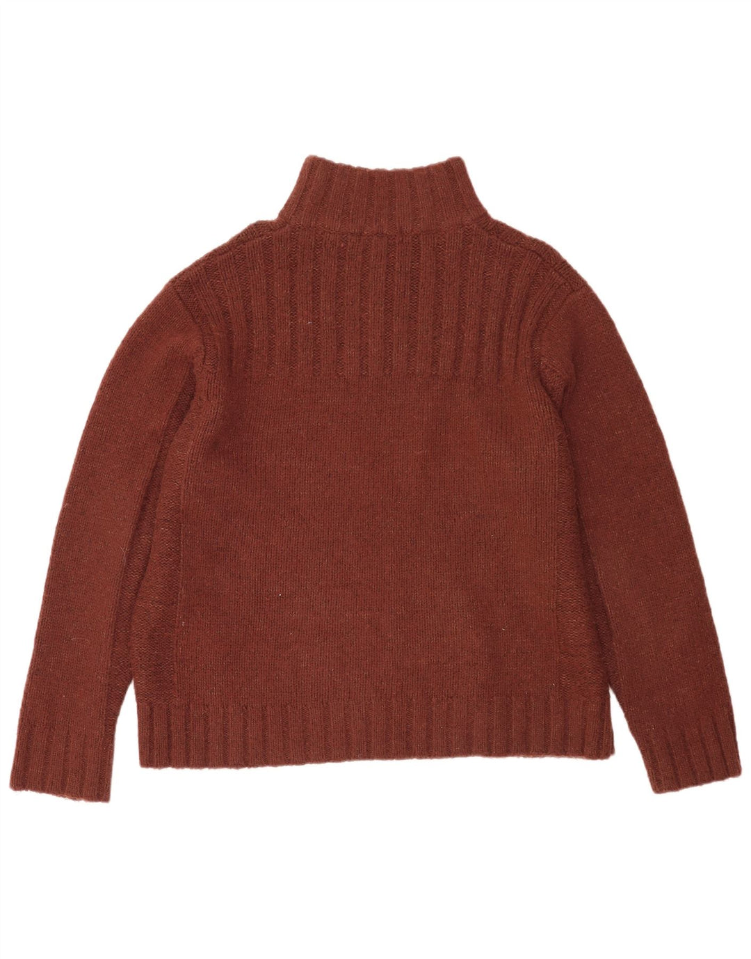 Marks & Spencer Herre Zip Neck Jumper Sweater XL Brun Akryl