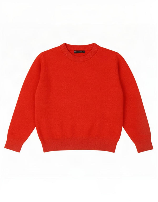 Marks & Spencer Womens Crew Neck Jumper Sweater UK 16 Large Orange